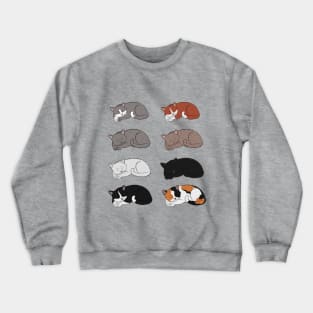 Sleeping Six Cats Crewneck Sweatshirt